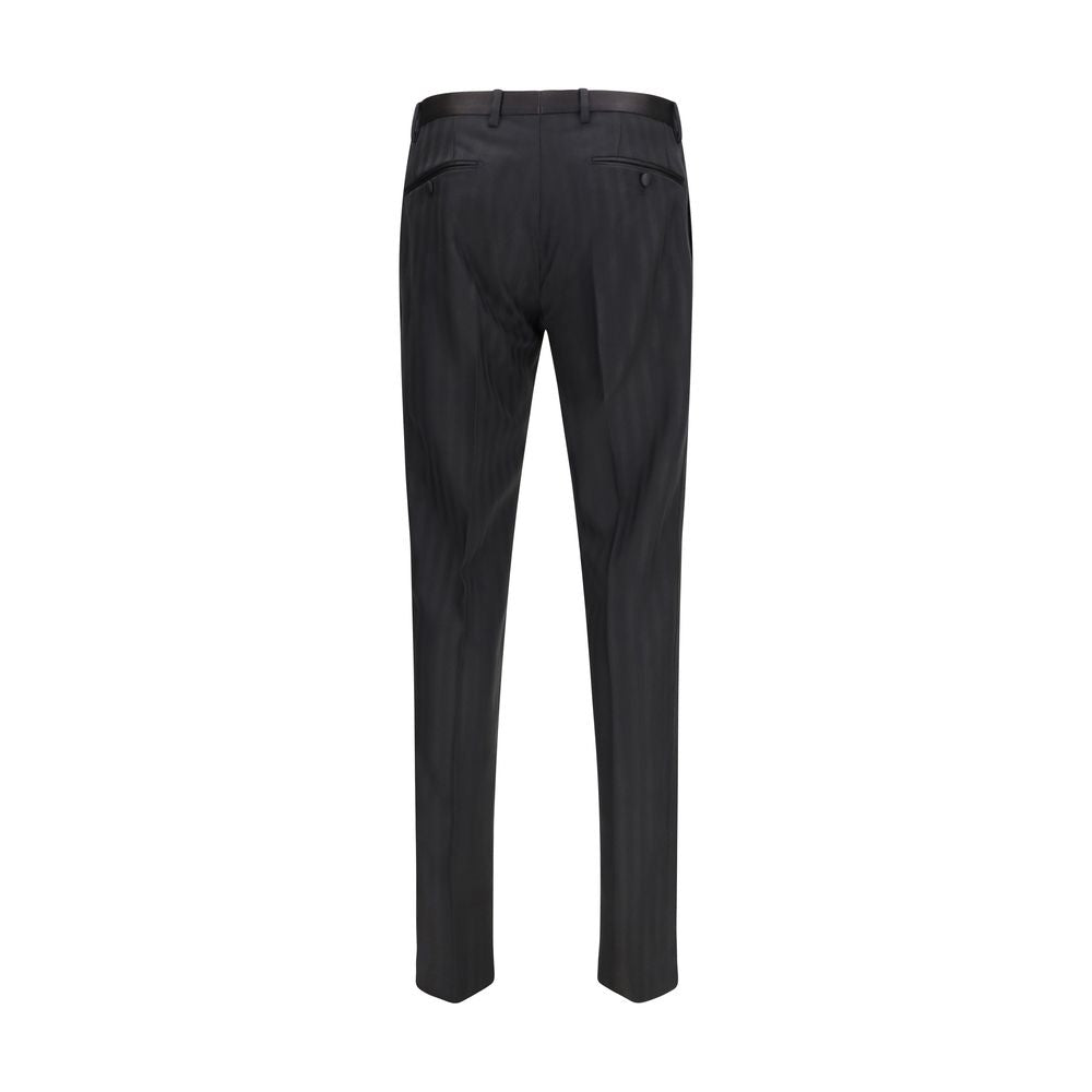 Dolce & Gabbana Schwarze Wollhose Oves Aries Casual Pants