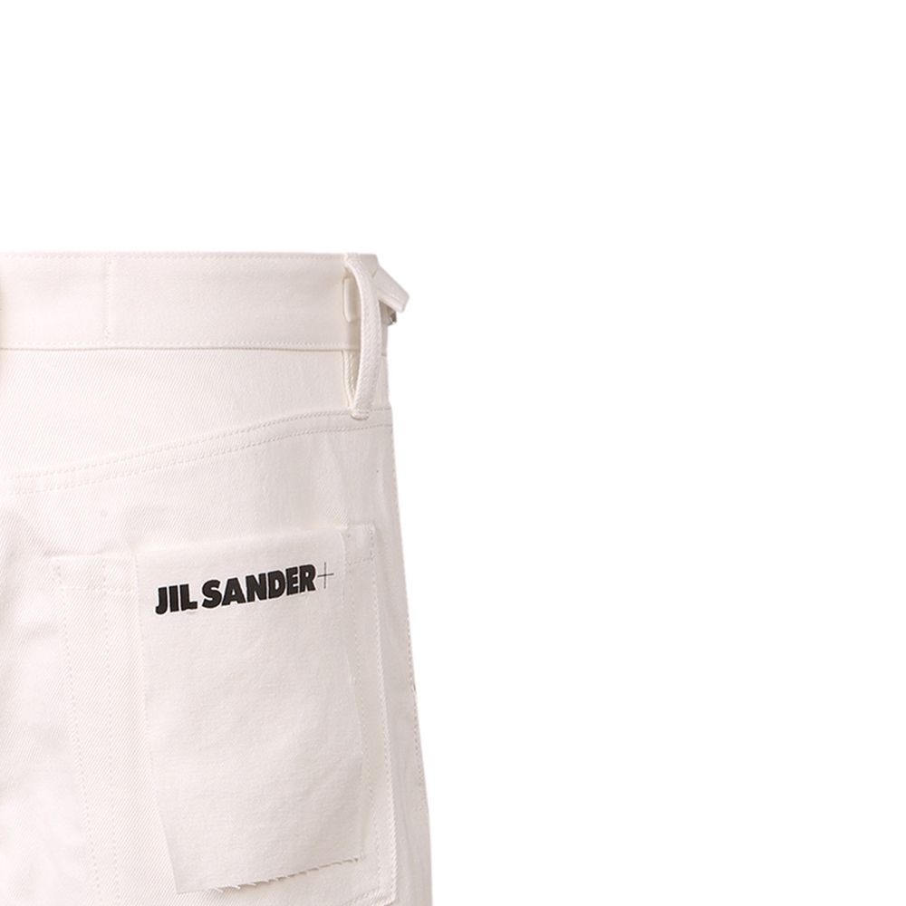 Jil Sander Weiße Baumwolle Knielang