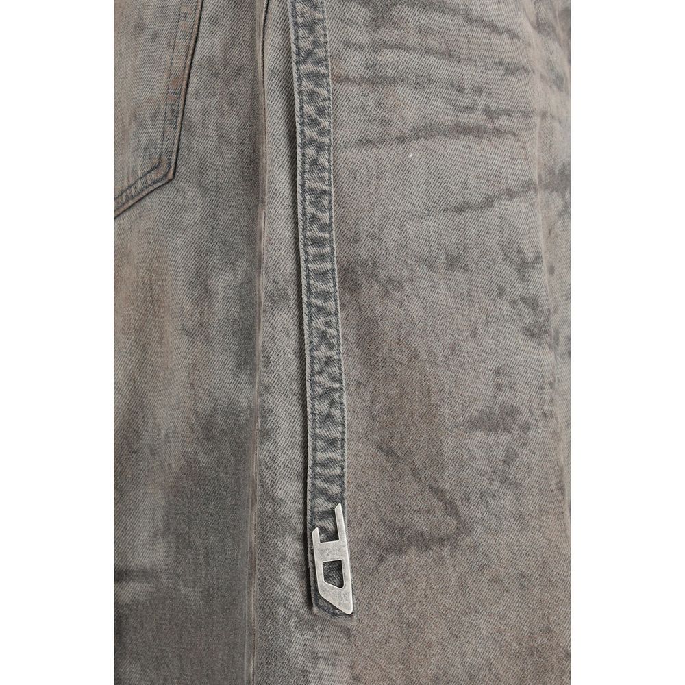 Diesel Grauer Lyocell-Midirock