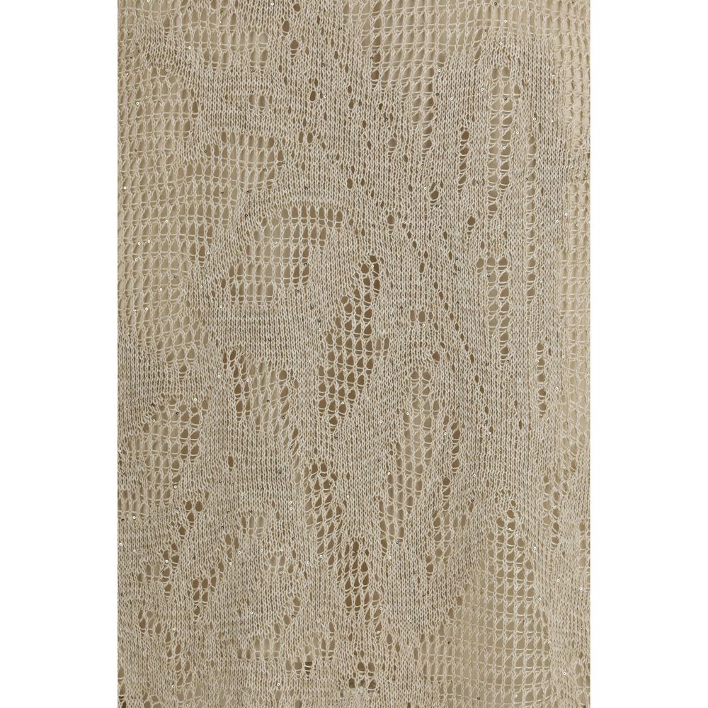 Brunello Cucinelli Beige Leinen-Freizeitkleid