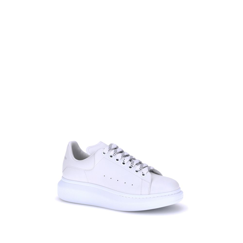 Alexander McQueen Weiße Bos Taurus Kalbsleder Plateau-Sneaker