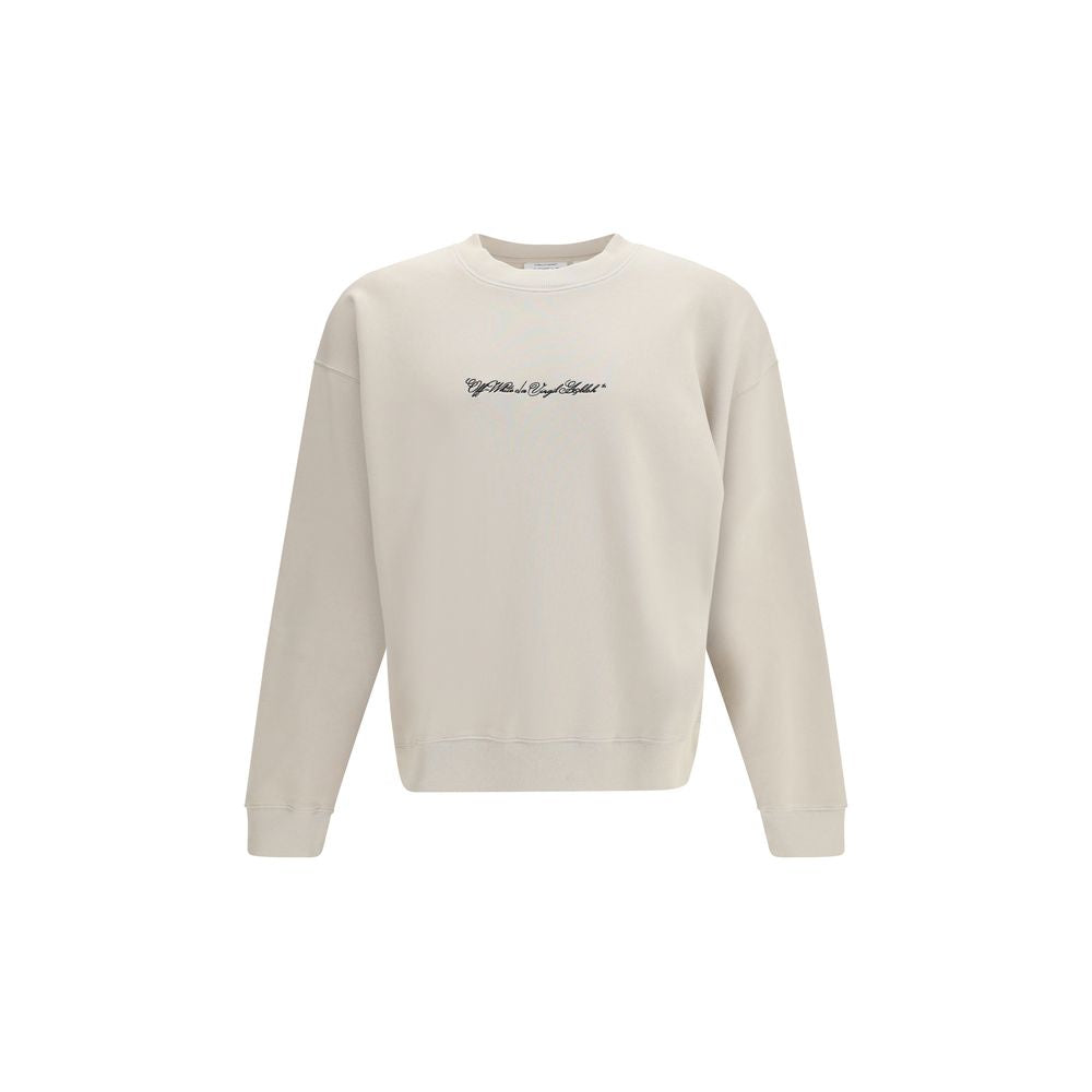Off-White Beige Baumwoll-Sweatshirt