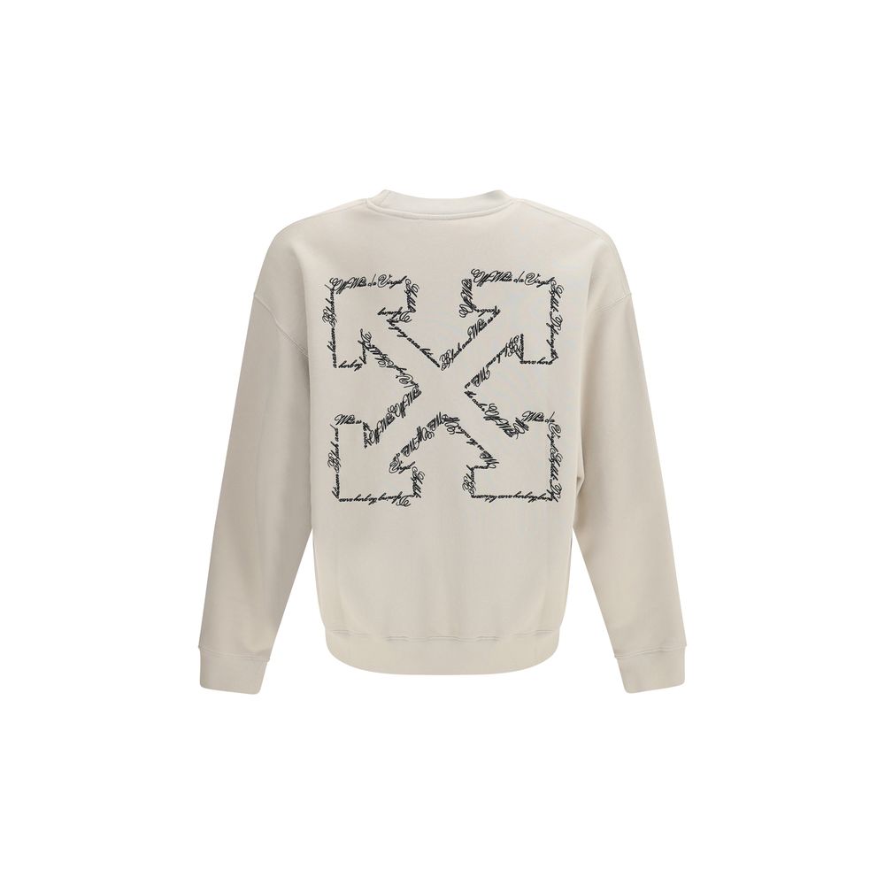 Off-White Beige Baumwoll-Sweatshirt