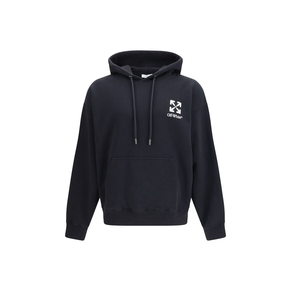 Off-White Schwarzer Baumwoll-Sweatshirt