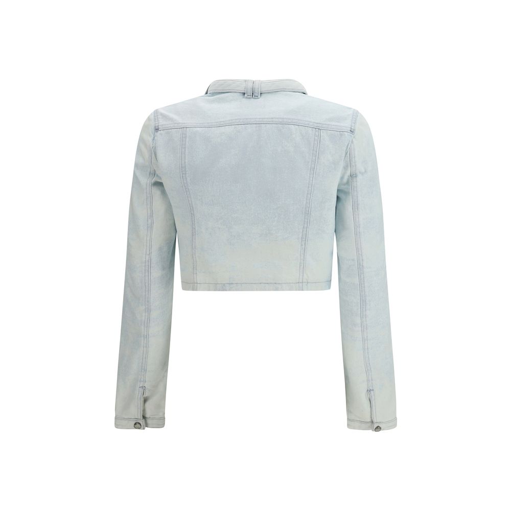 Diesel Blaue Bikerjacke aus Baumwolle
