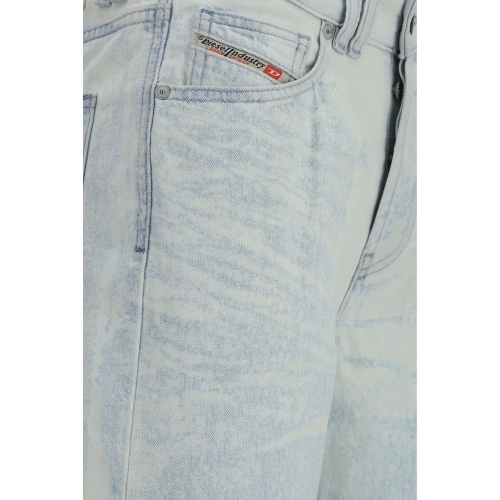 Diesel Blaue Jeans aus Baumwolle im geraden Schnitt