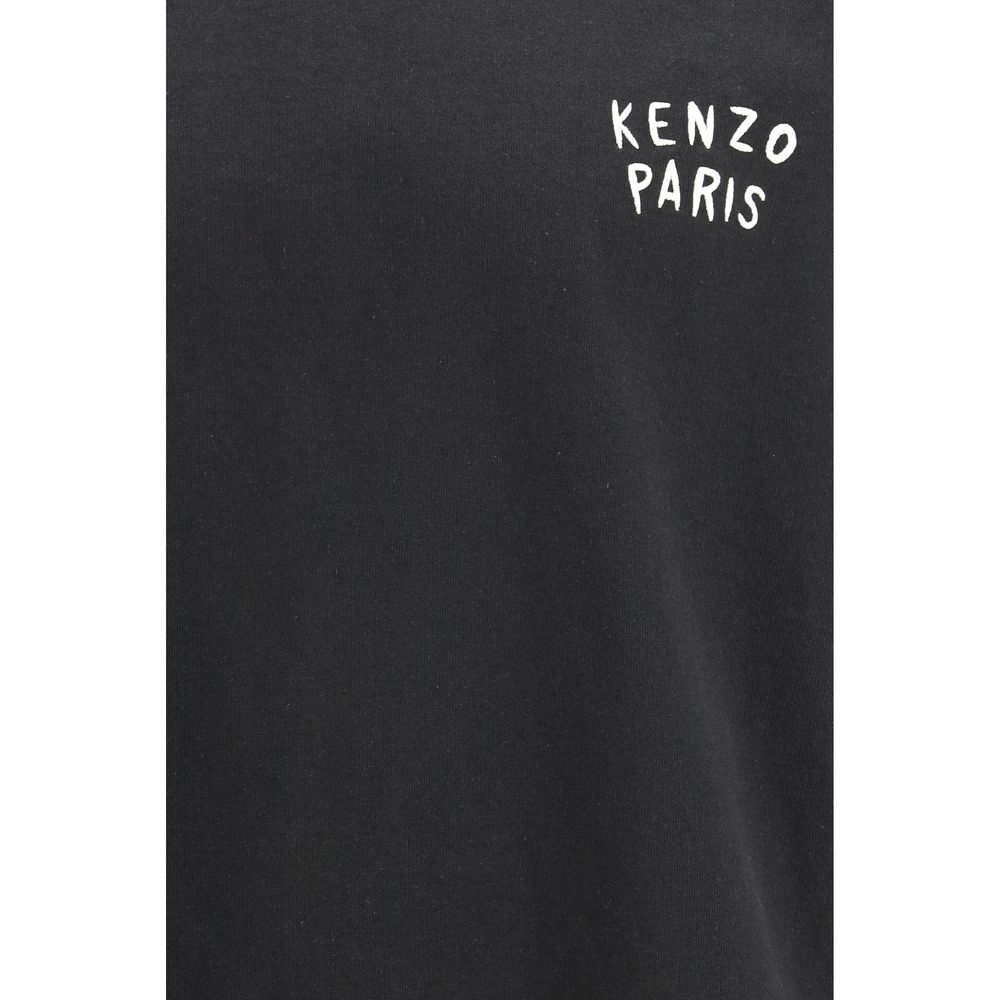 Kenzo Schwarzes Langarm-T-Shirt aus Baumwolle