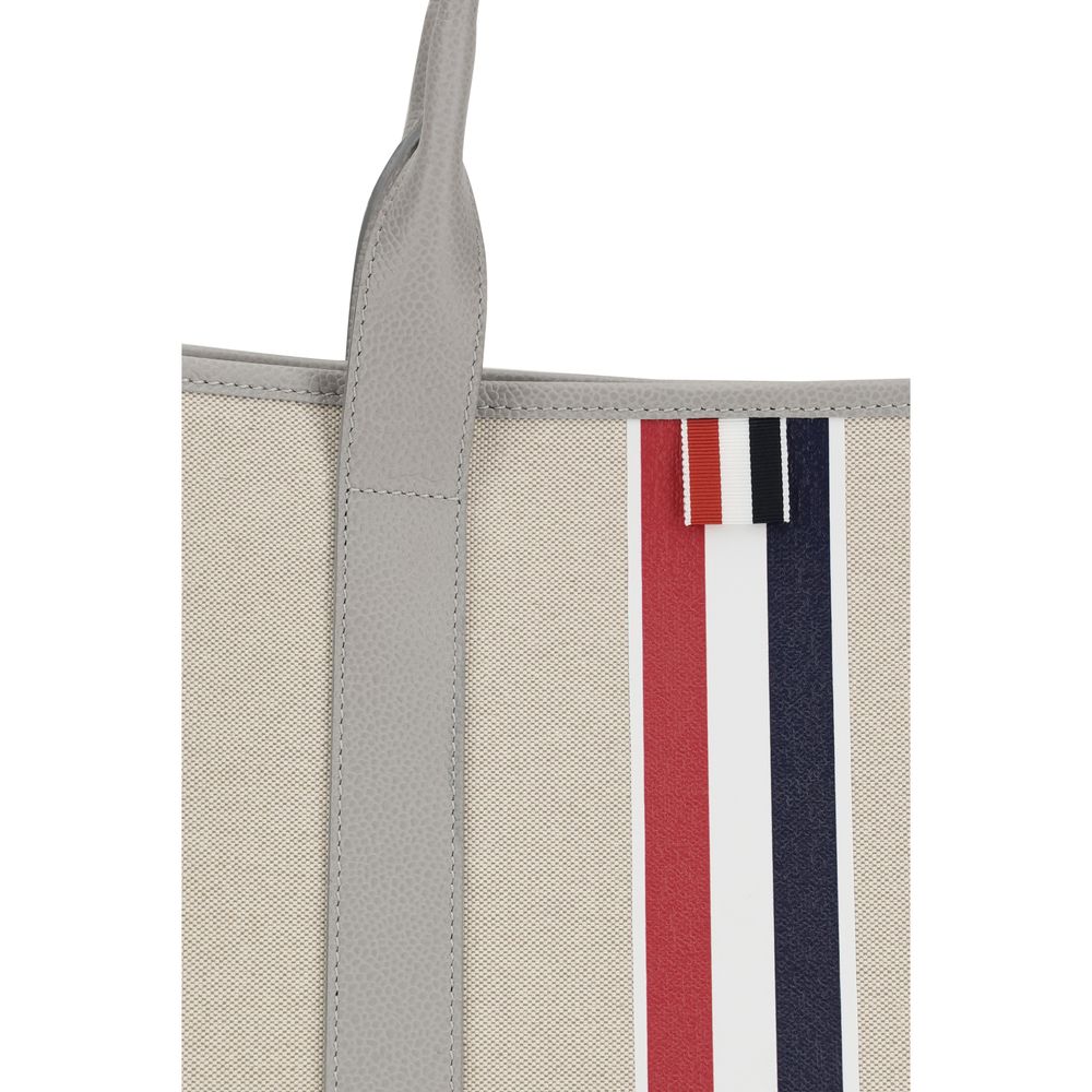 Thom Browne Graue Stoff-Umhängetasche