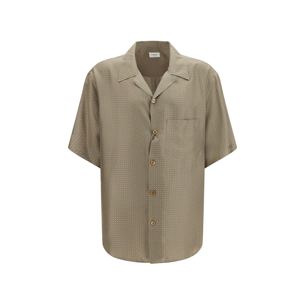 Saint Laurent Mehrfarbiges Seidenhemd mit Muster