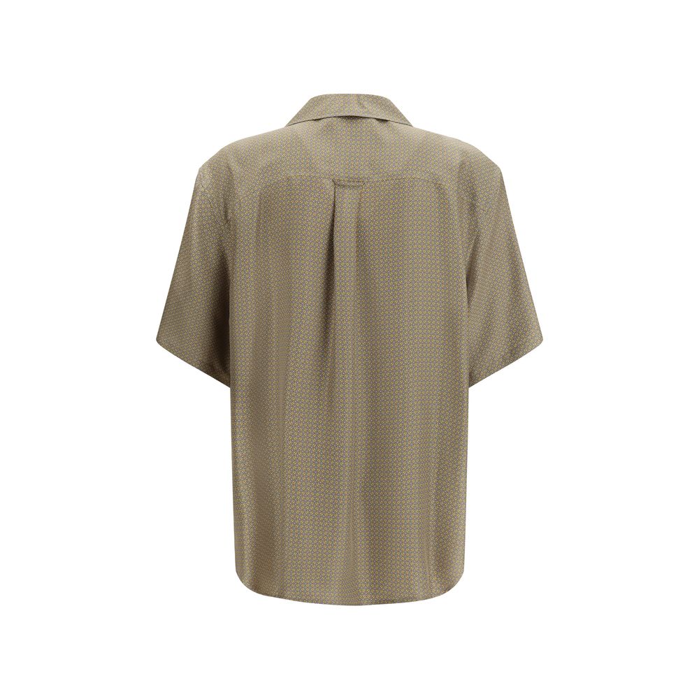 Saint Laurent Mehrfarbiges Seidenhemd mit Muster