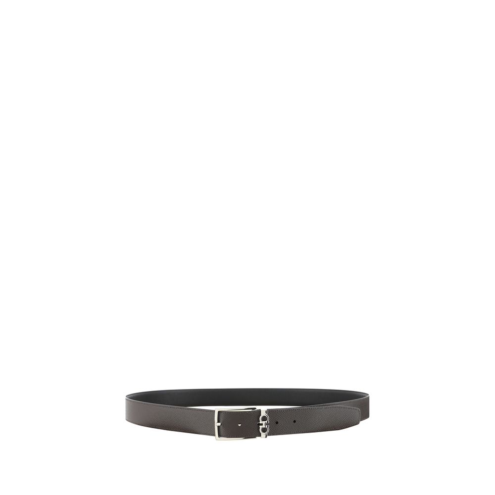 Ferragamo Schwarzer Kalbsleder Bos Taurus Regular Gürtel