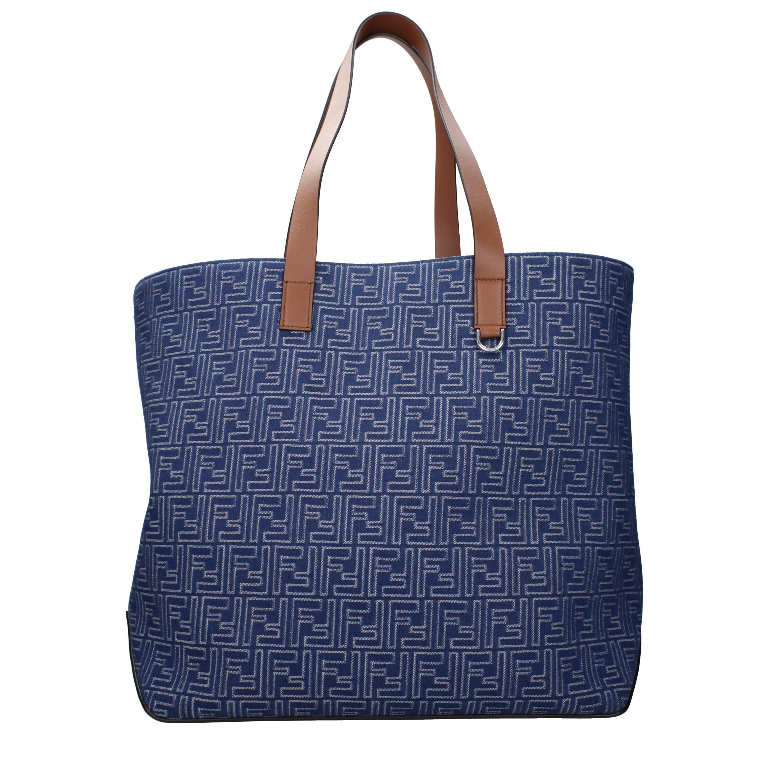 Fendi Blaue Stoff-Umhängetasche