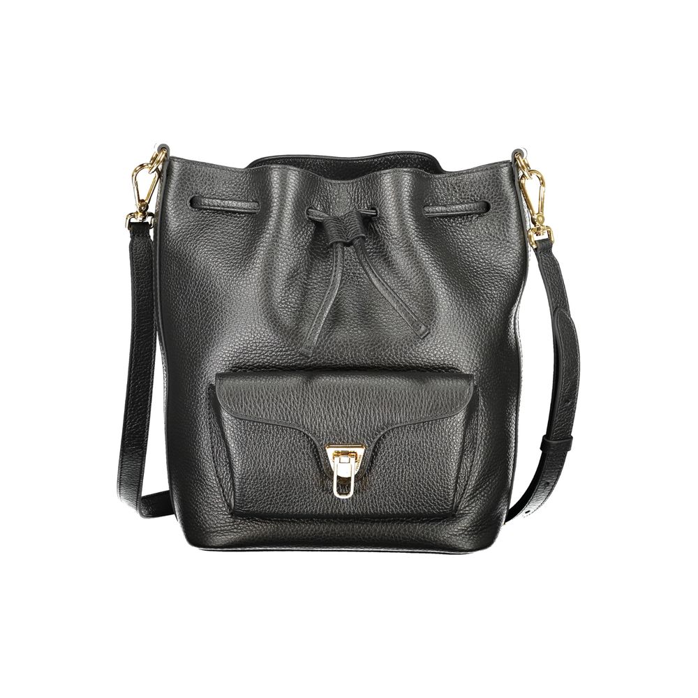 Coccinelle Schwarze Leder Damentasche