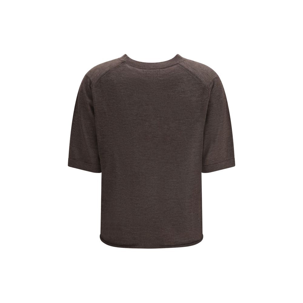 Loulou De Saison Braunes Kaschmir-T-Shirt