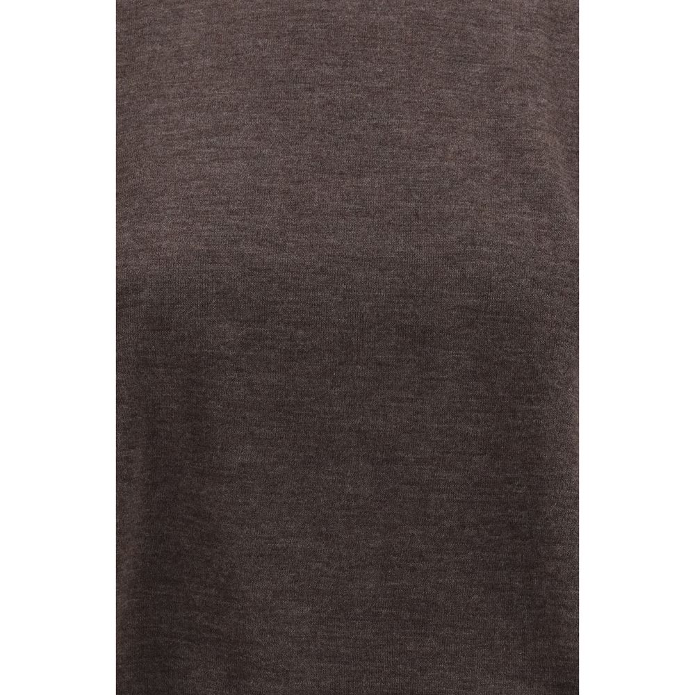 Loulou De Saison Braunes Kaschmir-T-Shirt