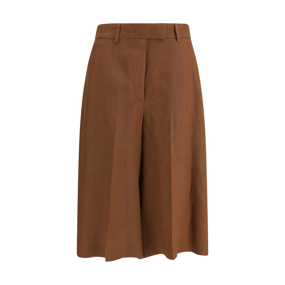 Lardini Braune Viskose-Bermudashorts