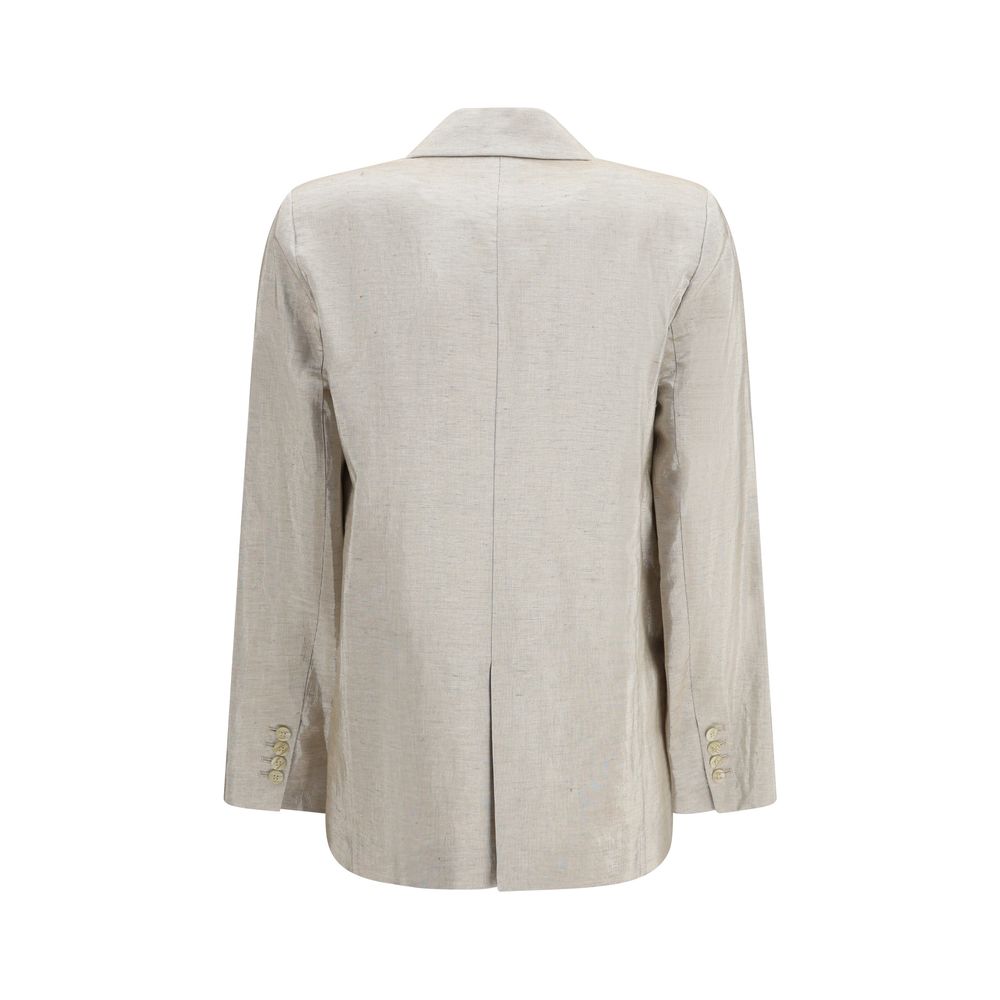 Forte_Forte Silberner Baumwoll-Blazer
