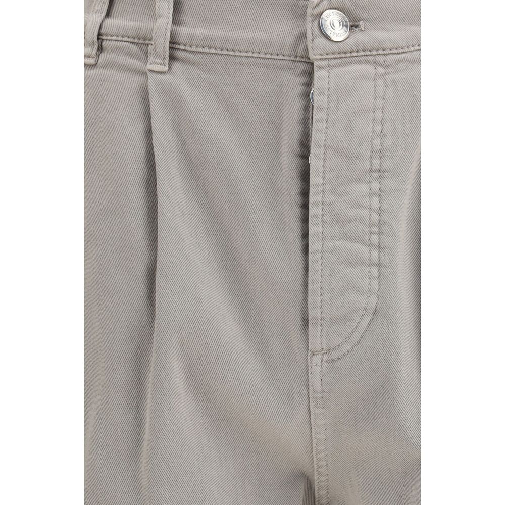 Brunello Cucinelli Braune Baumwollhose für die Freizeit