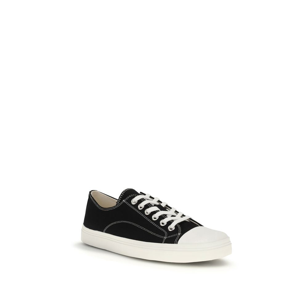 Moschino Schwarze Low-Top-Sneaker aus Baumwolle