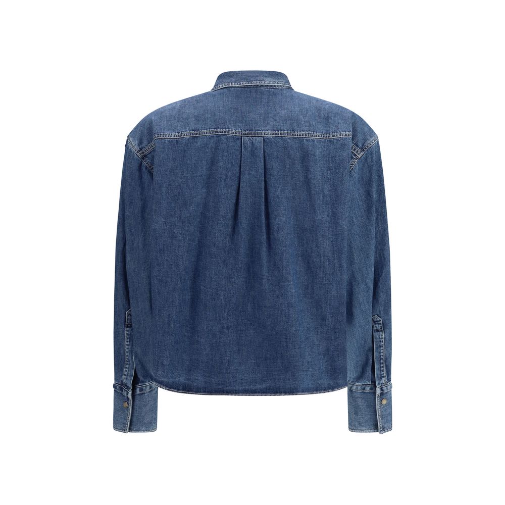 Brunello Cucinelli Blaues Denim-Hemd