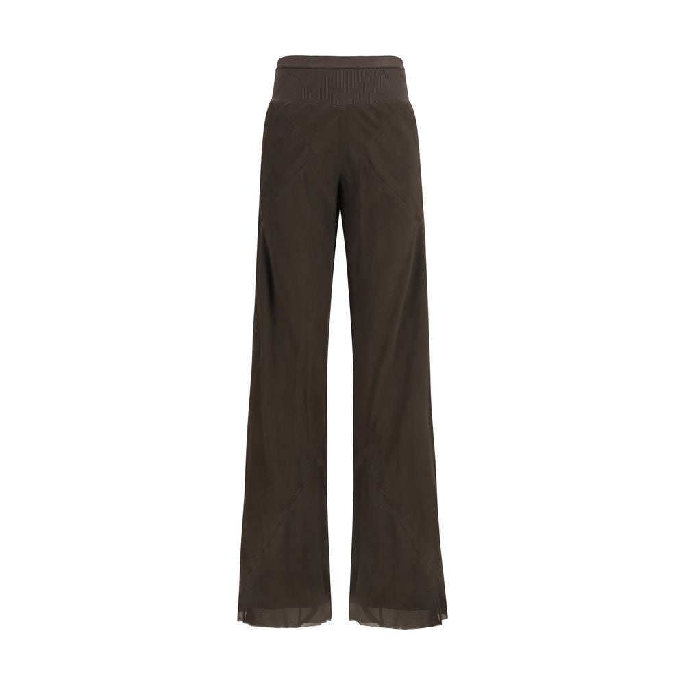 Rick Owens Braune Seidenhose Lässig