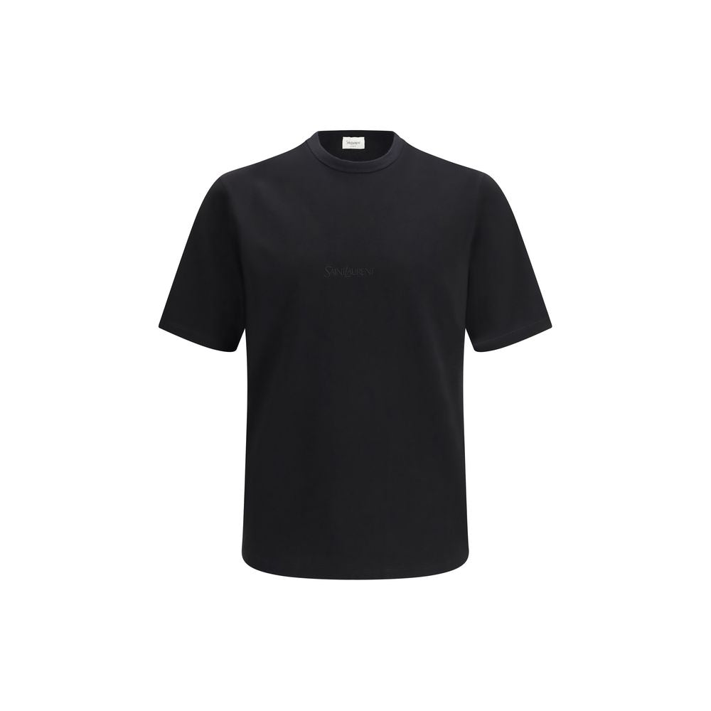 Saint Laurent Schwarzes Baumwoll-T-Shirt