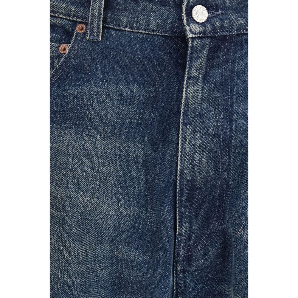 MM6 Blaue Jeans aus Baumwolle im geraden Schnitt