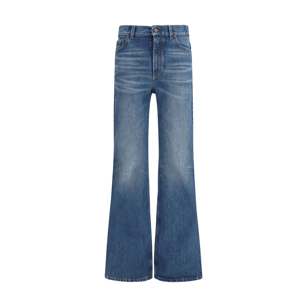 Chloé Blaue Baumwoll-Jeans mit ausgestelltem Bein