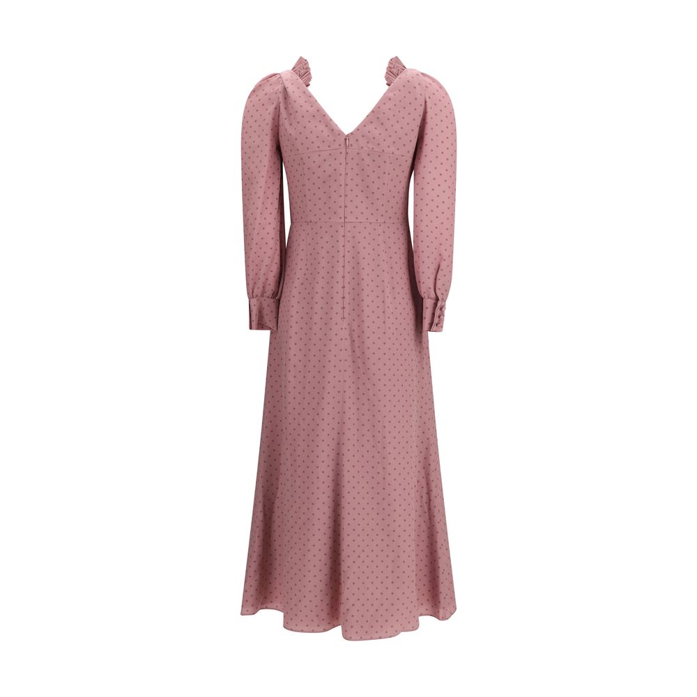 Alessandra Rich Mehrfarbiges Seiden-Freizeitkleid