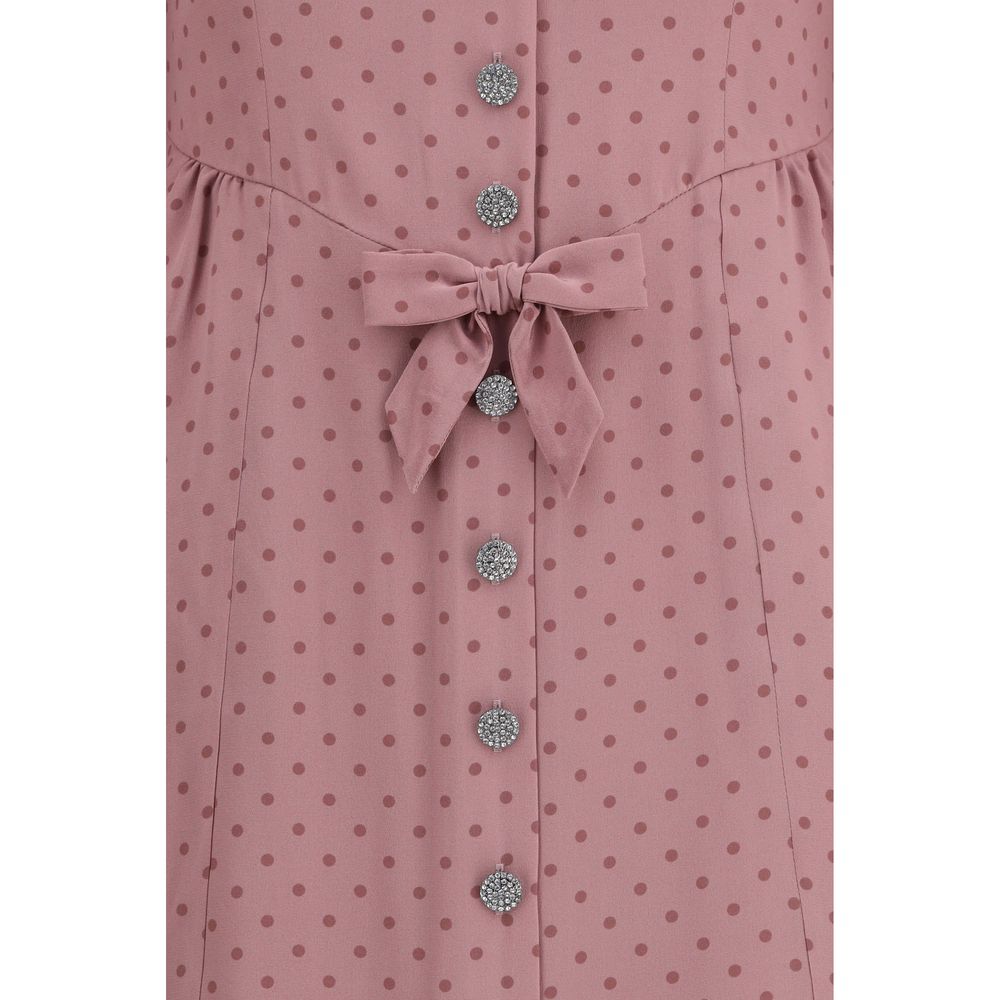Alessandra Rich Mehrfarbiges Seiden-Freizeitkleid