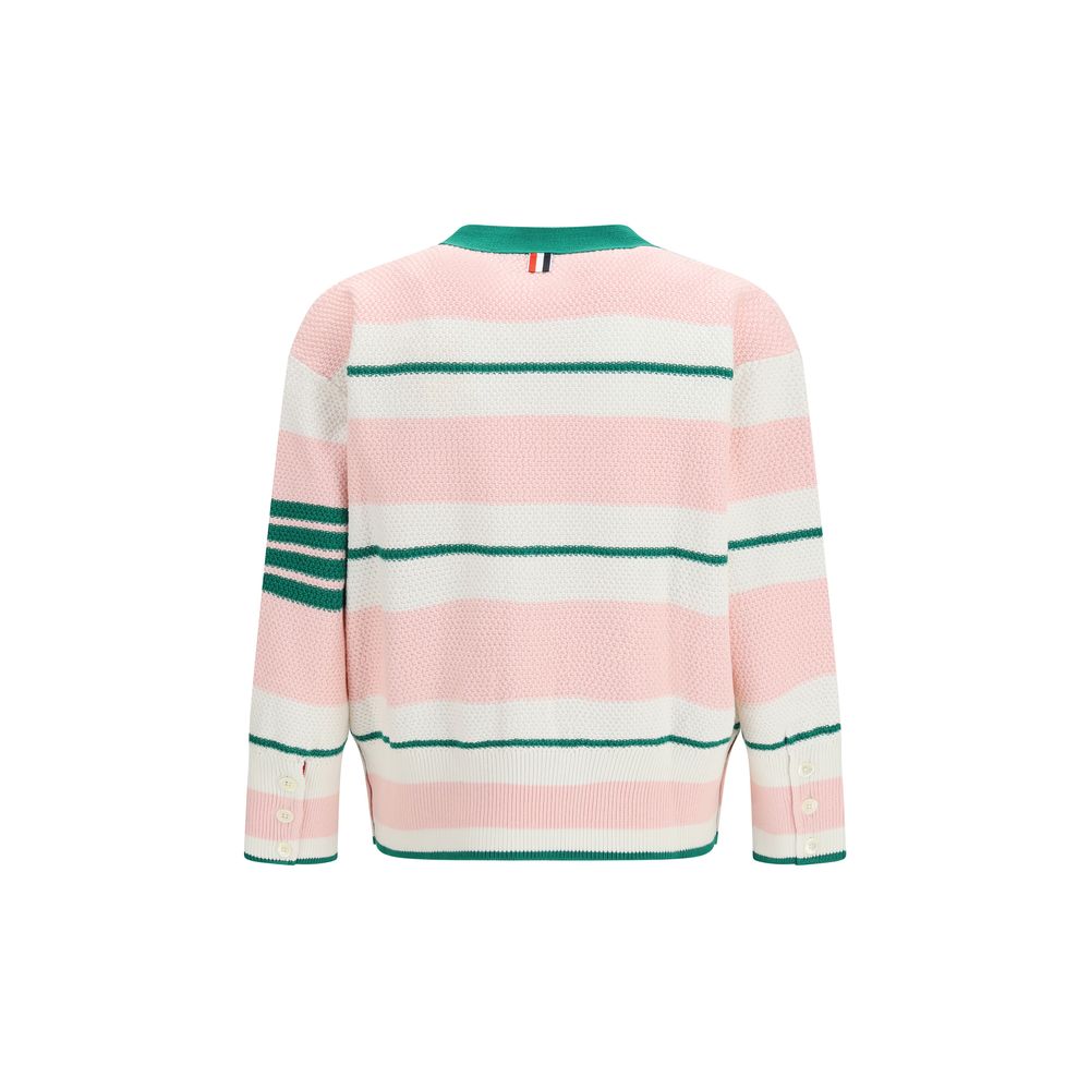 Thom Browne Mehrfarbige Baumwollstrickjacke