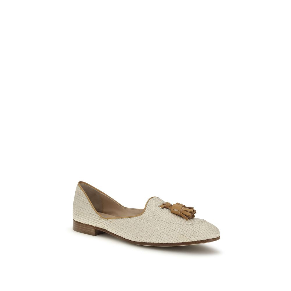 Fratelli Rossetti Beige Raffia Slipper-Loafer