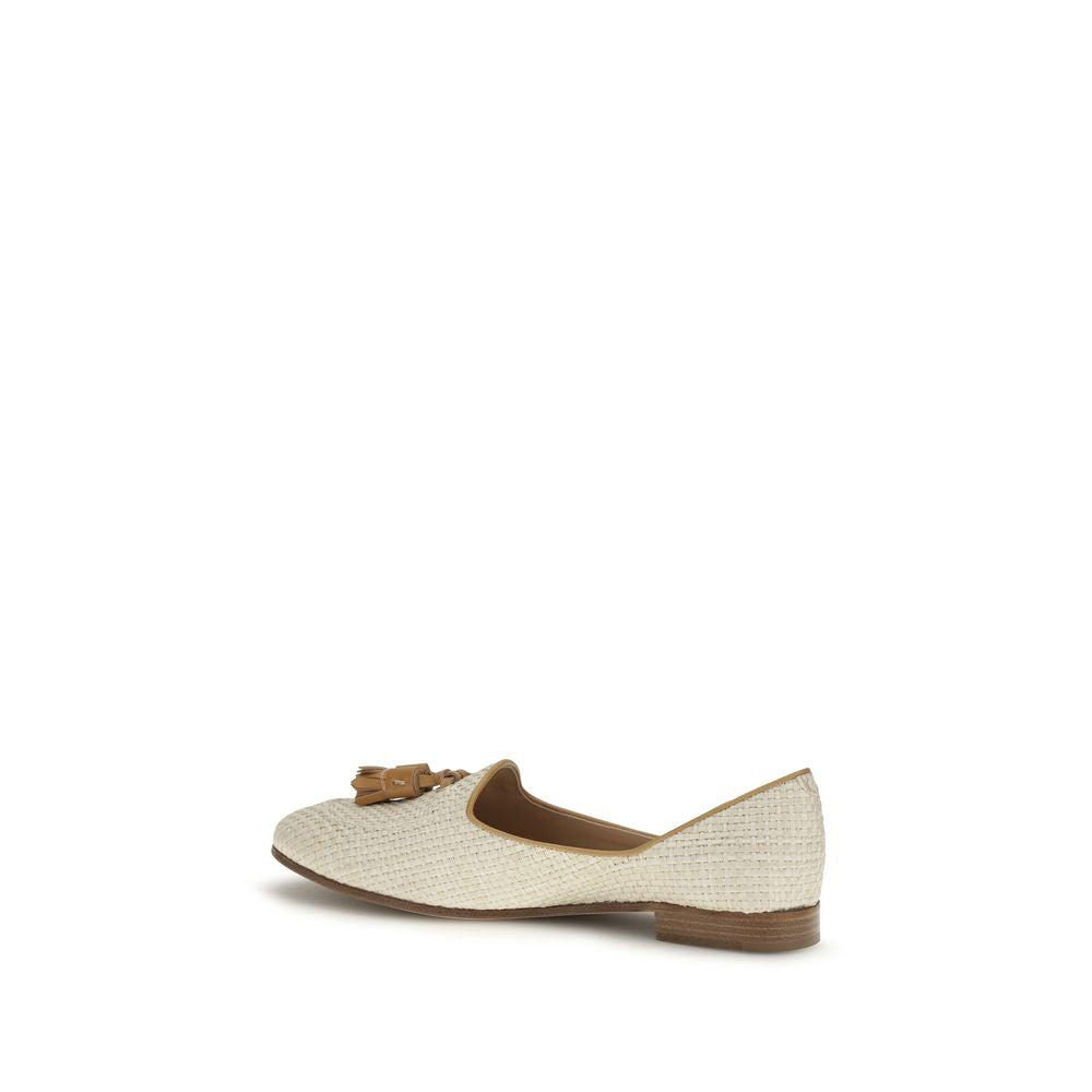 Fratelli Rossetti Beige Raffia Slipper-Loafer