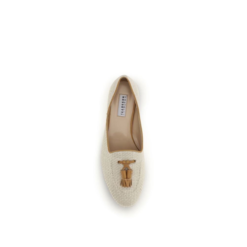 Fratelli Rossetti Beige Raffia Slipper-Loafer