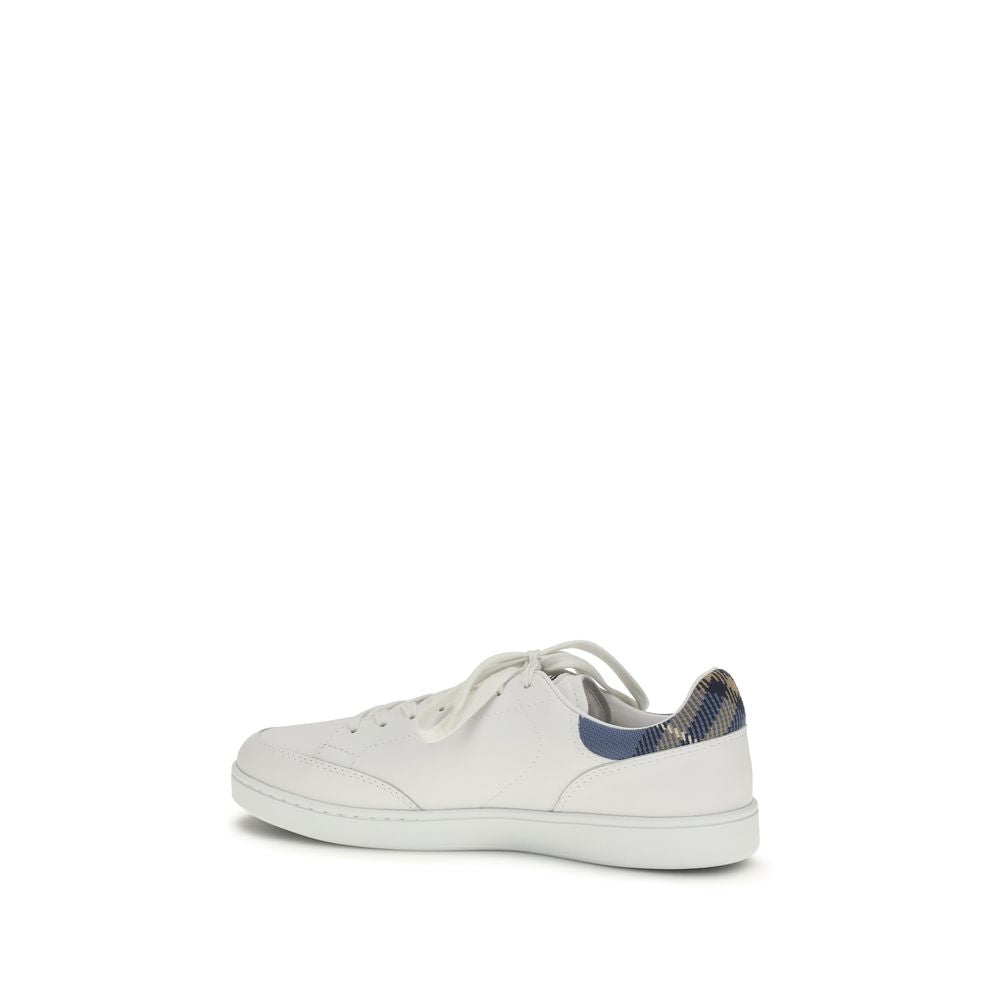 Burberry Weiße Low-Top-Sneaker aus Kalbsleder Bos Taurus