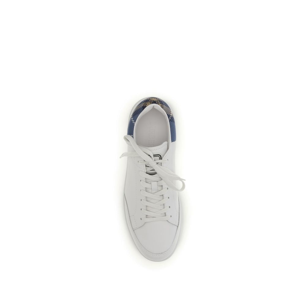 Burberry Weiße Low-Top-Sneaker aus Kalbsleder Bos Taurus