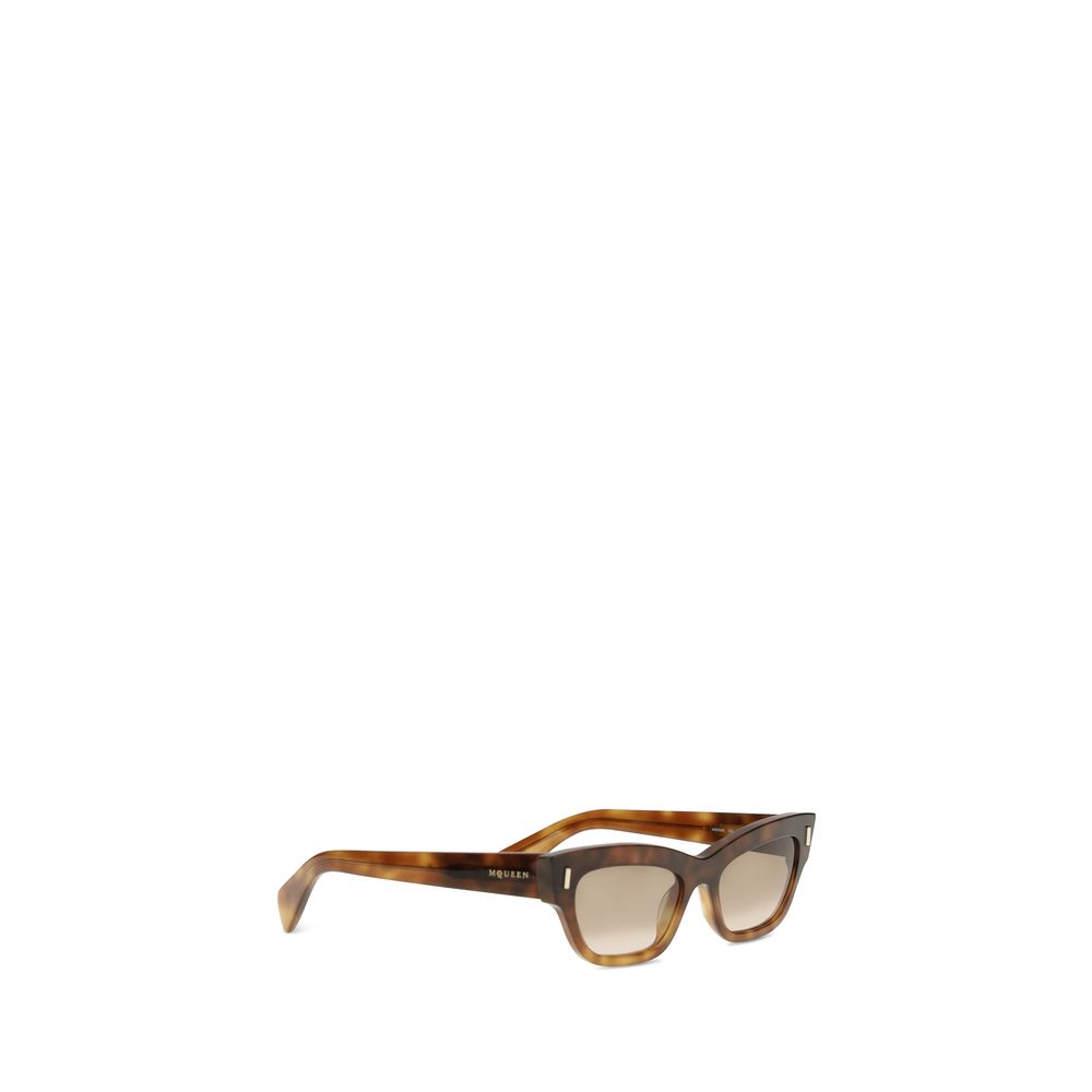 Alexander McQueen Braune Sonnenbrille aus Acetat