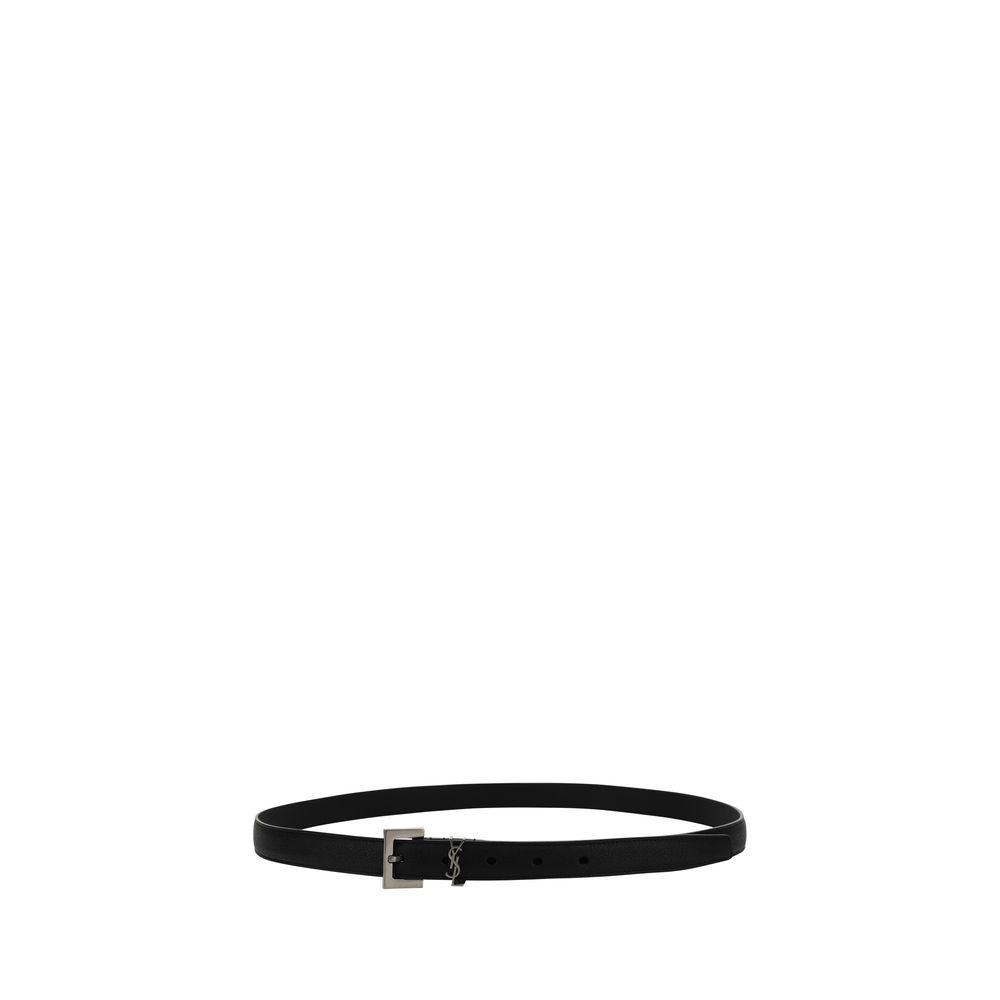 Saint Laurent Schwarzer Lammleder Gürtel Ovis Aries Aries Regular