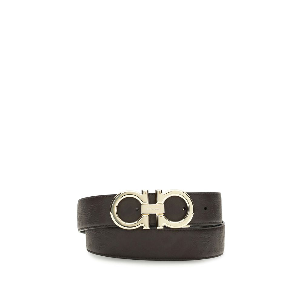 Ferragamo Brauner Kalbsleder Bos Taurus Regular Gürtel