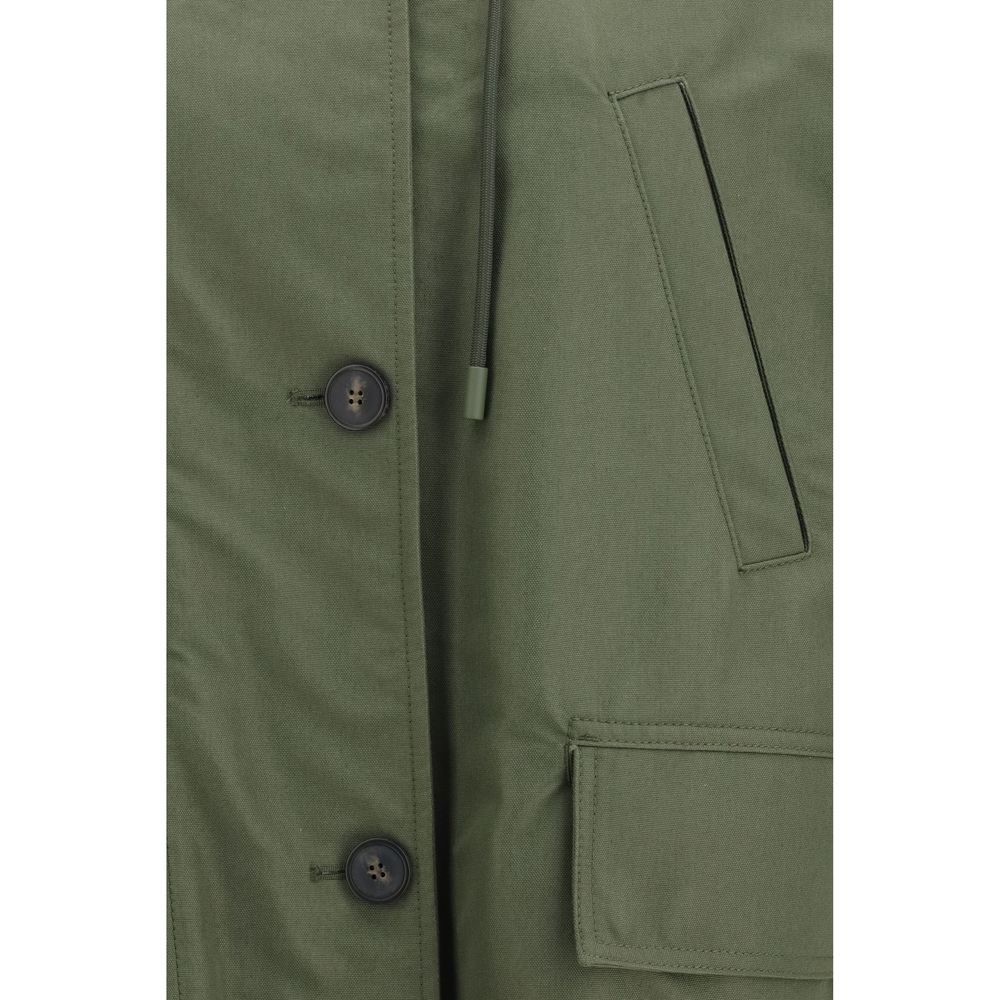 Max Mara Zweifarbiger Baumwoll-Trenchcoat