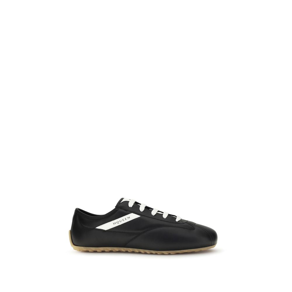 Alexander McQueen Schwarze Bos Taurus Kalbsleder Low-Top-Sneaker