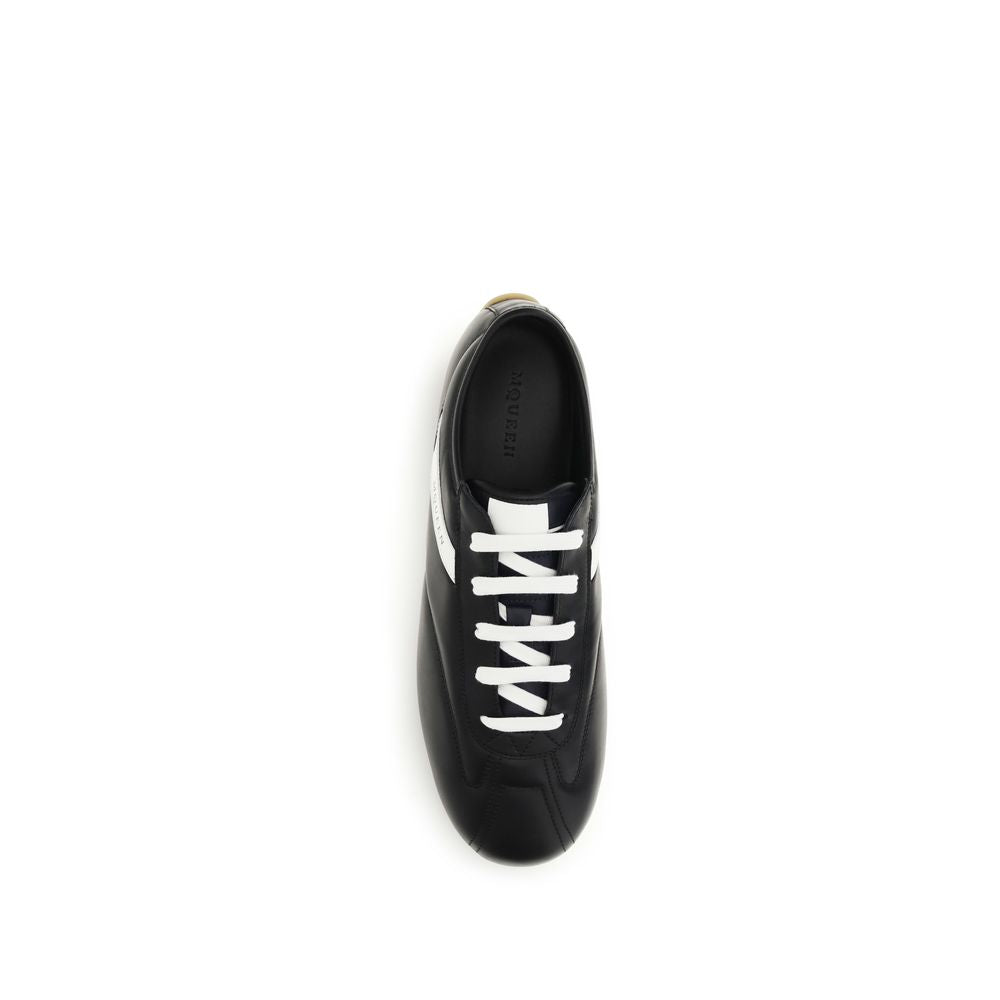 Alexander McQueen Schwarze Bos Taurus Kalbsleder Low-Top-Sneaker