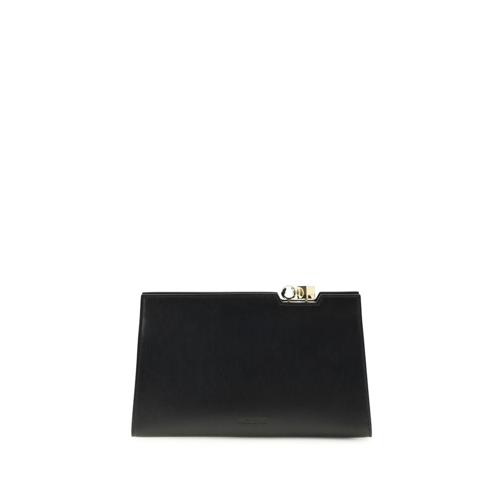 Jacquemus Schwarze Bos Taurus Kalbsleder Schultertasche