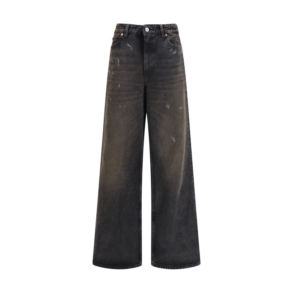Our Legacy Schwarze Baumwolljeans im Relaxed Fit
