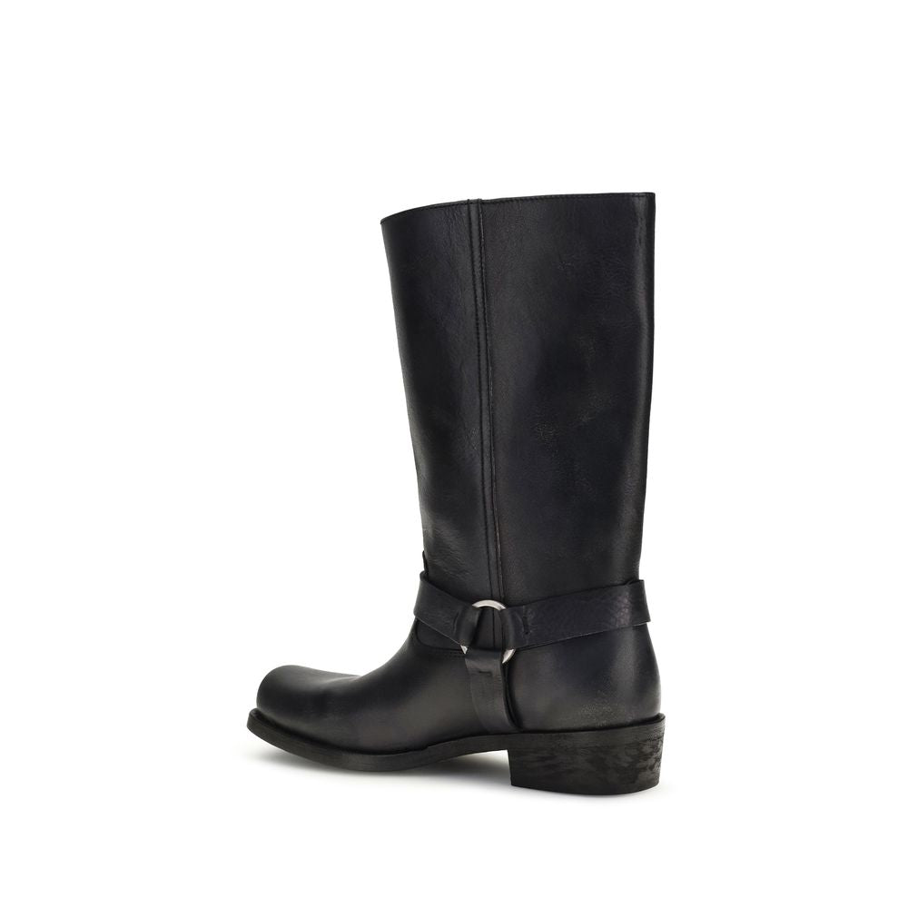 Golden Goose Schwarze Ankle Boots aus Kalbsleder Bos Taurus