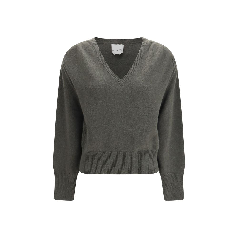 SA SU PHI Zweifarbiger Kaschmirpullover