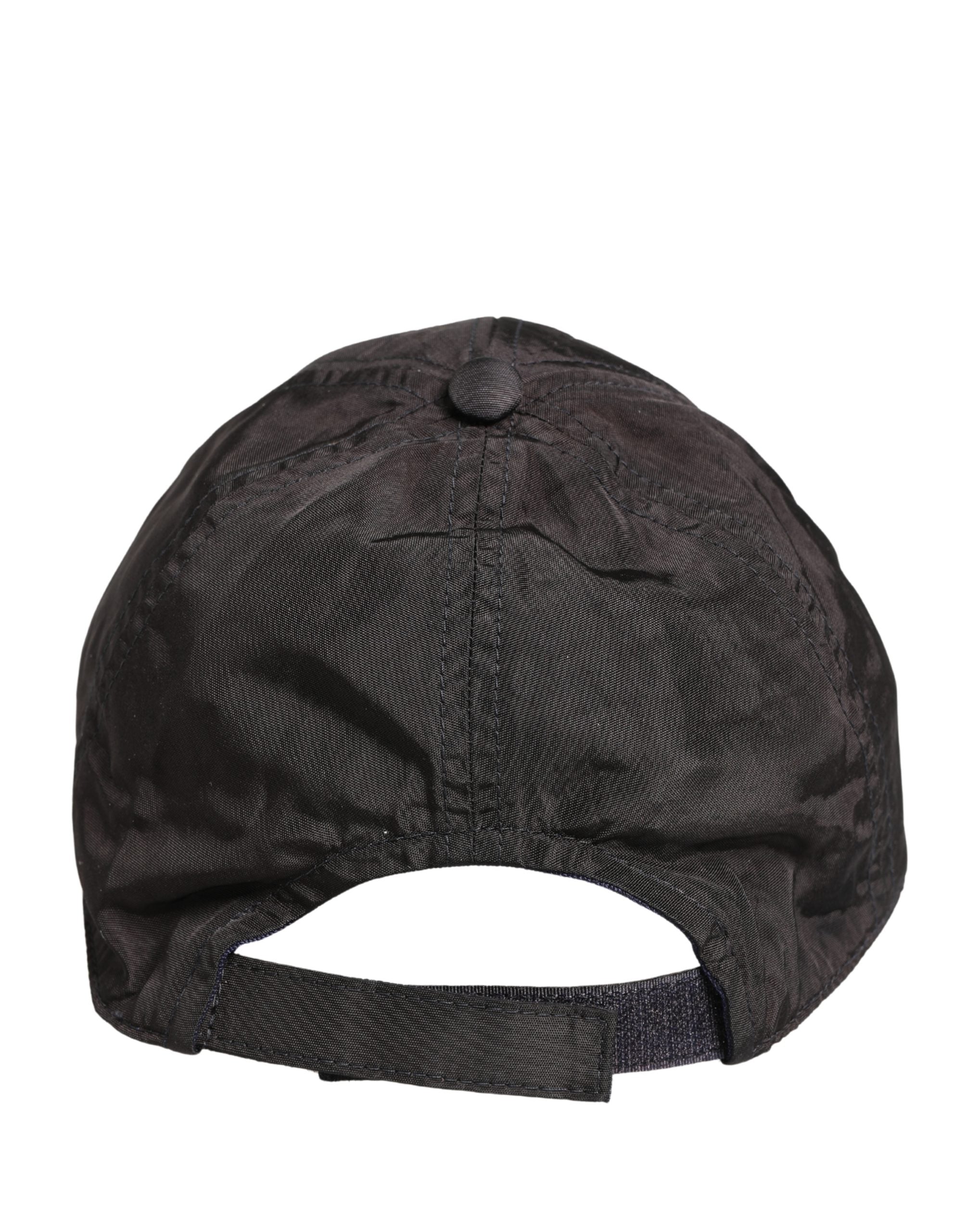 Dolce & Gabbana Herren Schwarze Baumwoll-Baseballcap mit 6 Bahnen