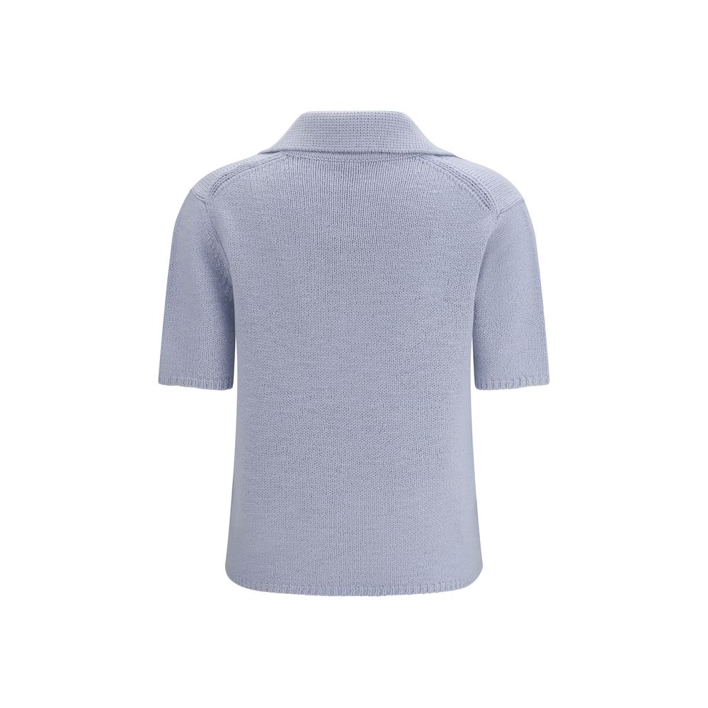 Gabriela Hearst Blaues Kaschmir-Poloshirt