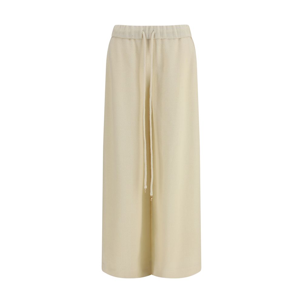 Gabriela Hearst Beige Alpaka Vicugna Pacos Freizeithose
