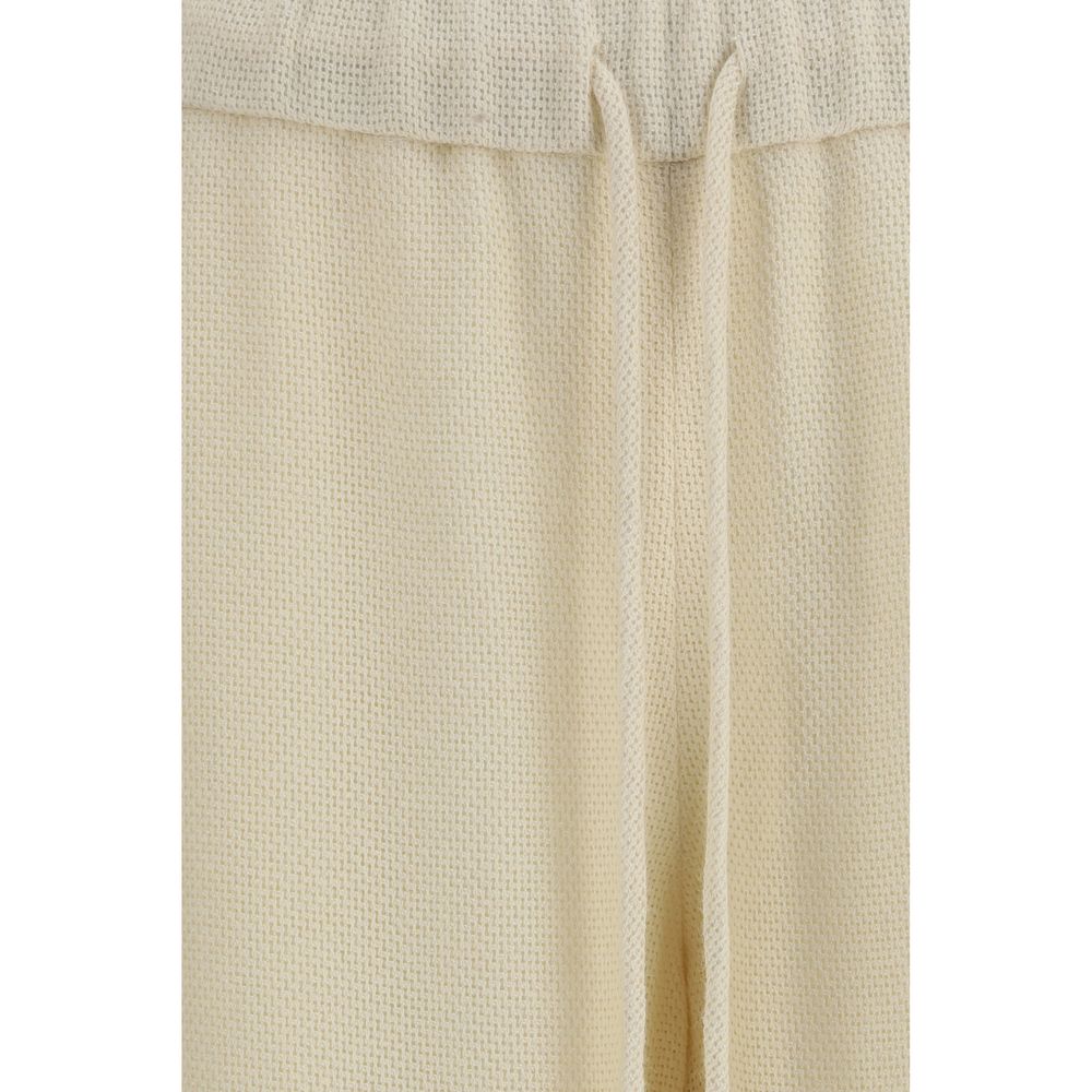 Gabriela Hearst Beige Alpaka Vicugna Pacos Freizeithose